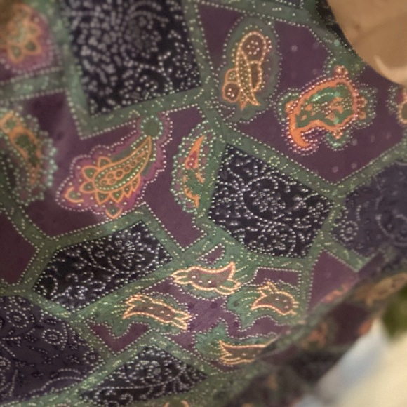 💫D’Allaird’s Vtg 70’s Women’s Abstract Padded Short Sleeves Blouse Rare FIND - Picture 5 of 8